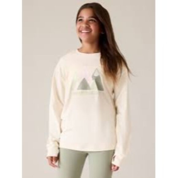 Athleta Girl "Reach New Heights" Long Sleeve Tee, Size 12 - Picture 1 of 5